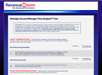 Revenue Storm Sales Focus Analyzer Screen