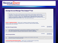 Revenue Storm Sales Focus Analyzer Screen